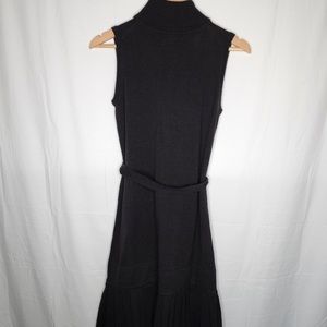 Black Calvin Klein Sleeveless Mock Neck Sweater Dress - Small